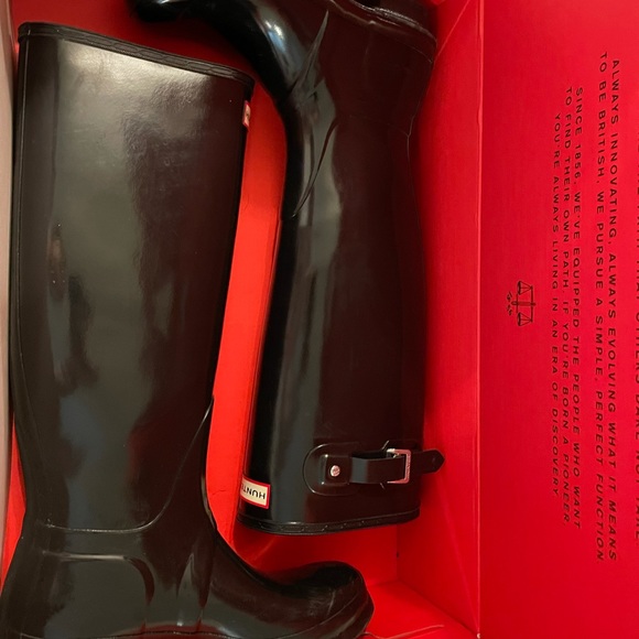 Women Hunter classic tall rain boot black size 8 - Picture 2 of 2